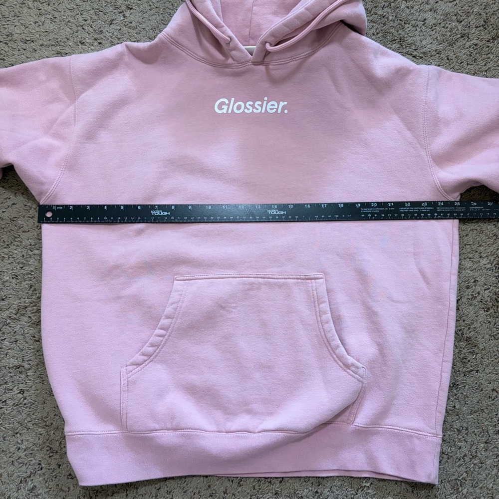 Glossier Pink Hoodie Size L - Picture 6 of 9